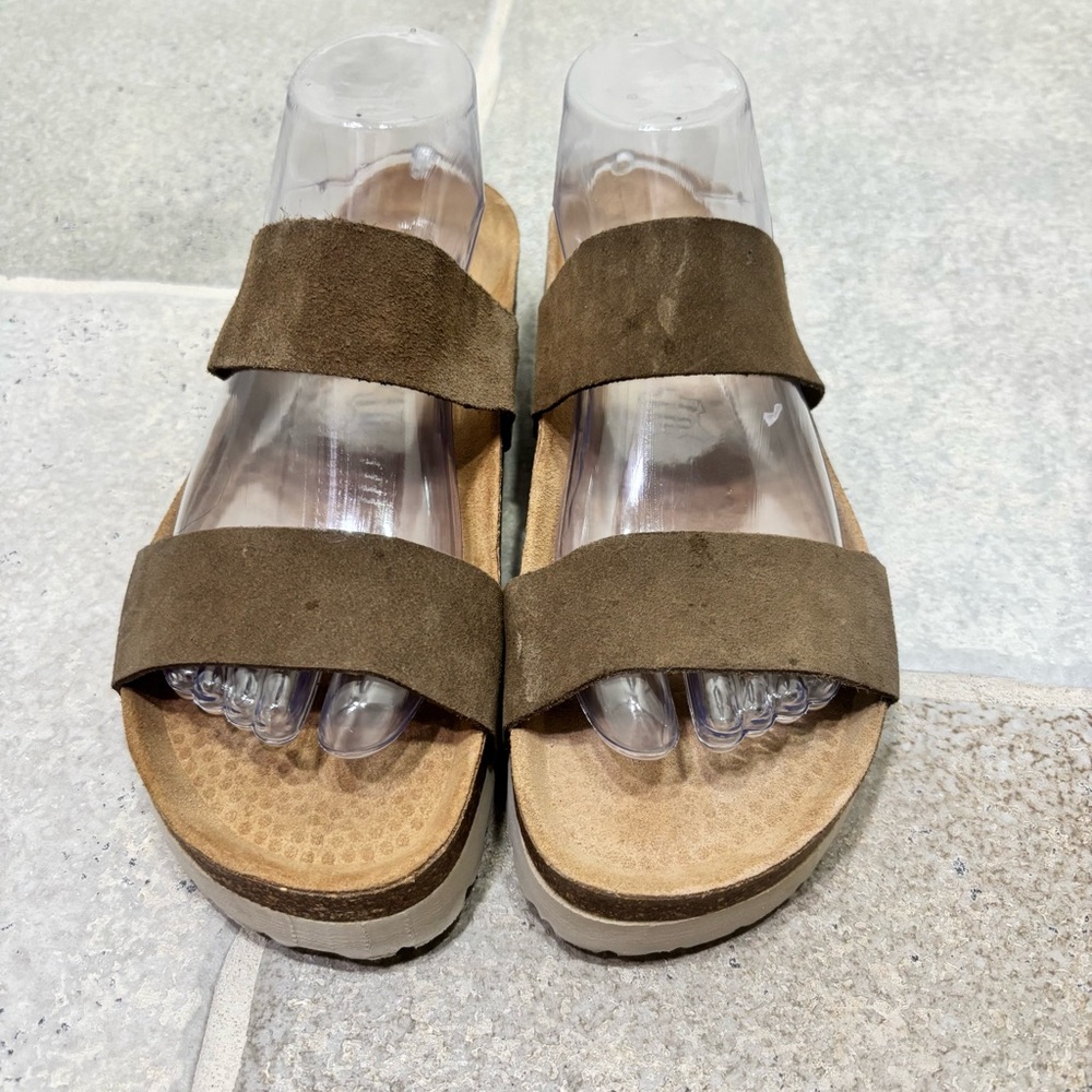 Biostep Leather Double Strap Slip On Sandals Women’s 9 Made in Spain